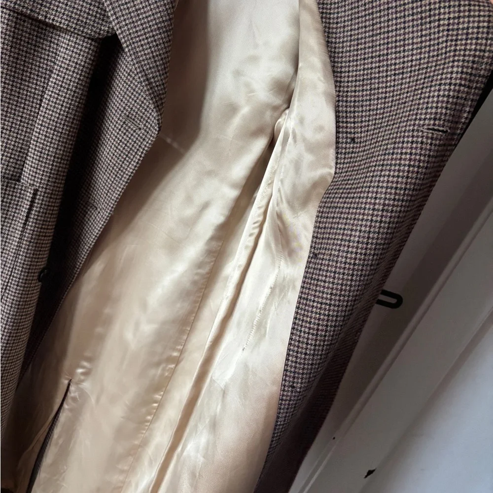 Sandro Houndstooth Double-Breasted Trench Coat - Picture 9 of 10